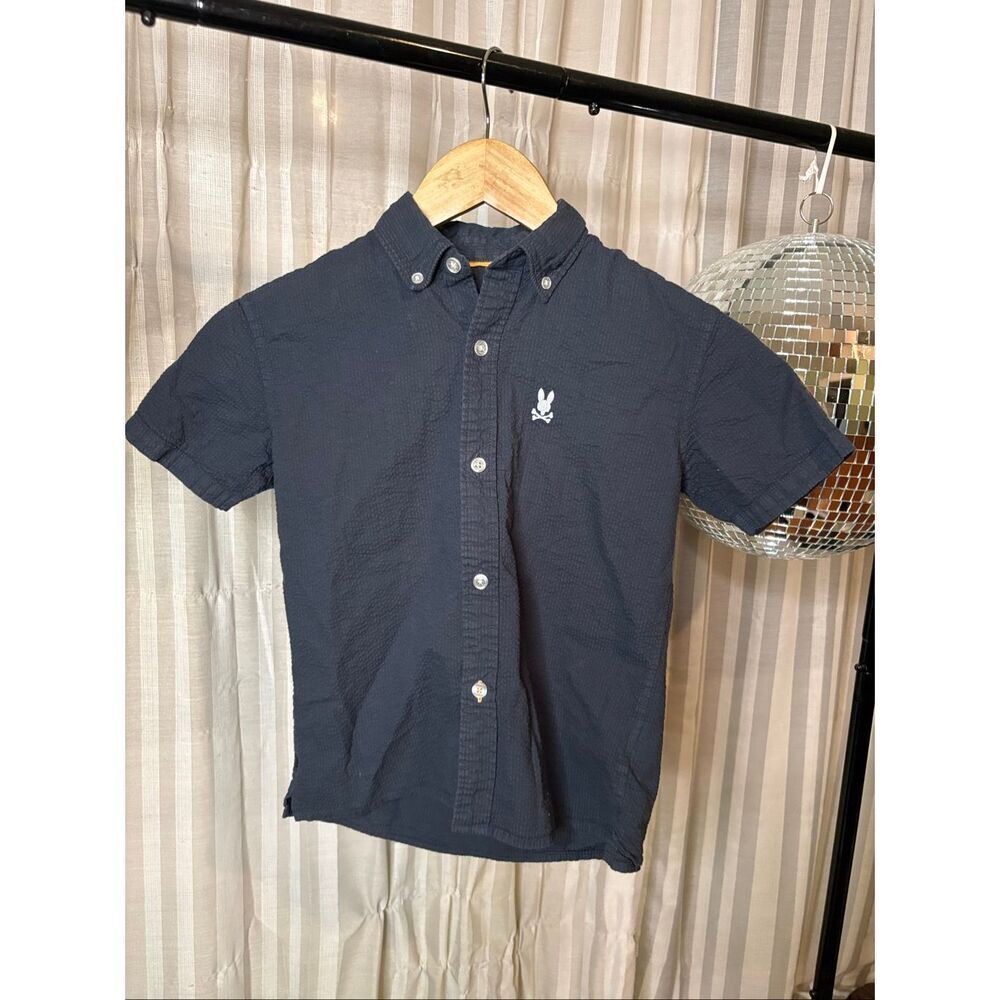 Psycho Bunny Alton Seersucker Kids Button Down - Picture 4 of 8